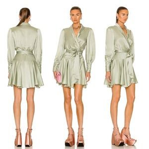 Zimmermann Sage Green Mini Dress